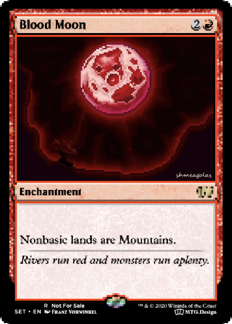 Pixel Blood Moon based of art by Franz Vohwinkel : r/magicTCG