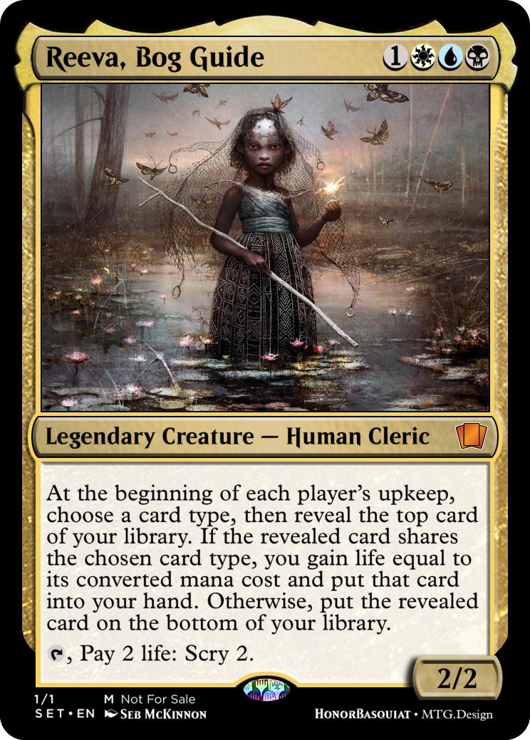 Reeva, Bog Guide ("Top Of Library Matters" Commander Design) - Custom