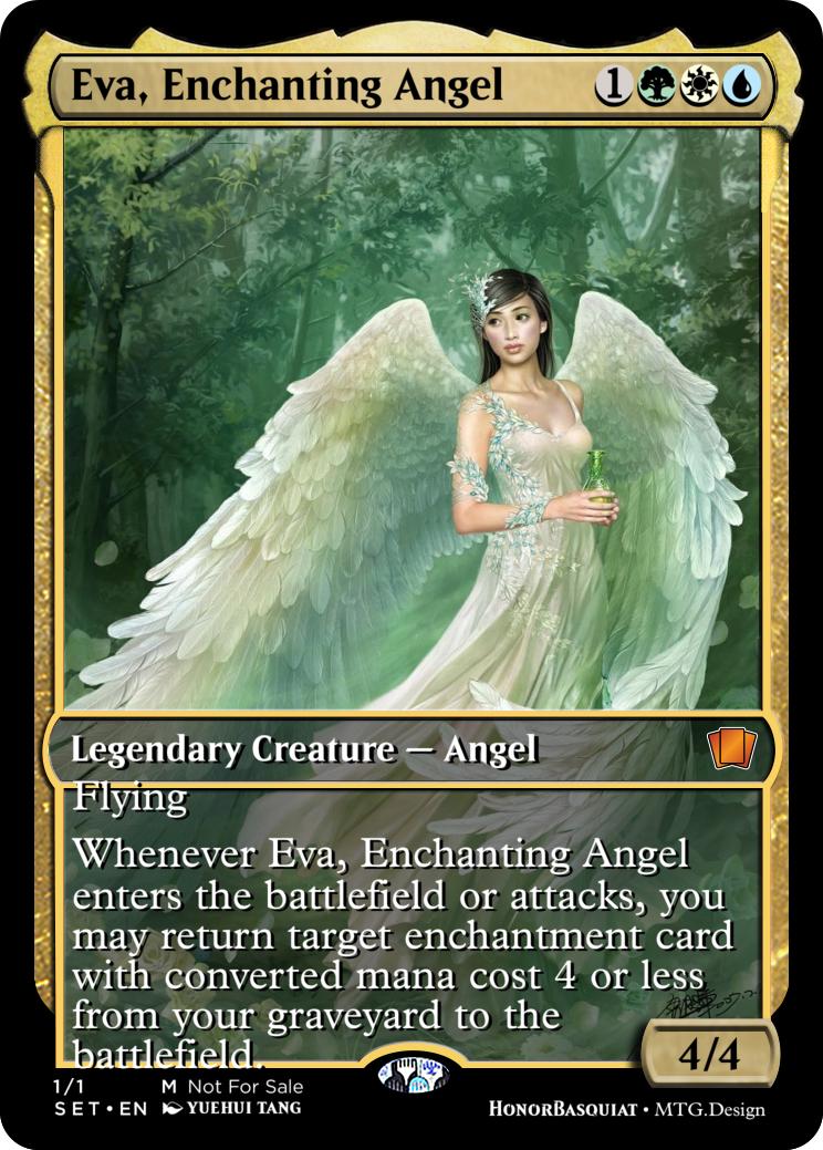 Eva, Enchanting Angel Custom Card Creation Magic Fundamentals MTG