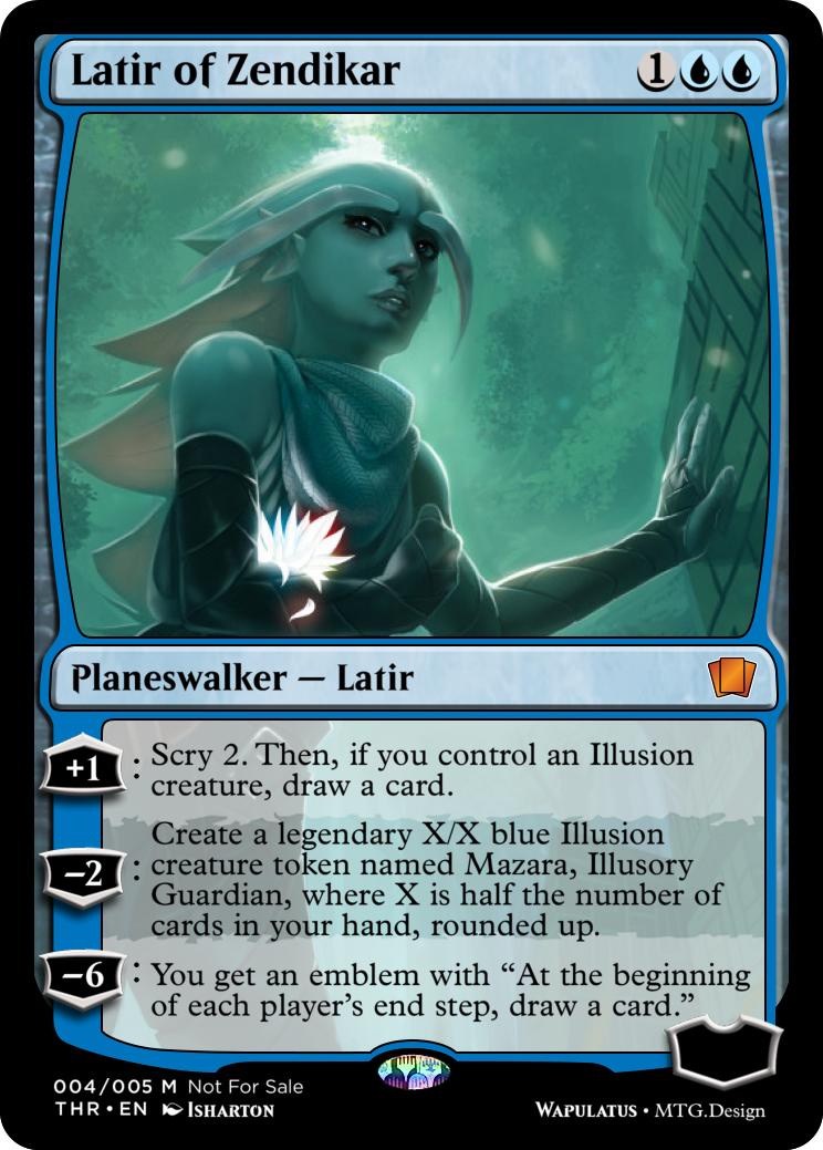 Made a planeswalker card based off of one Isharton's fanwalkers. 