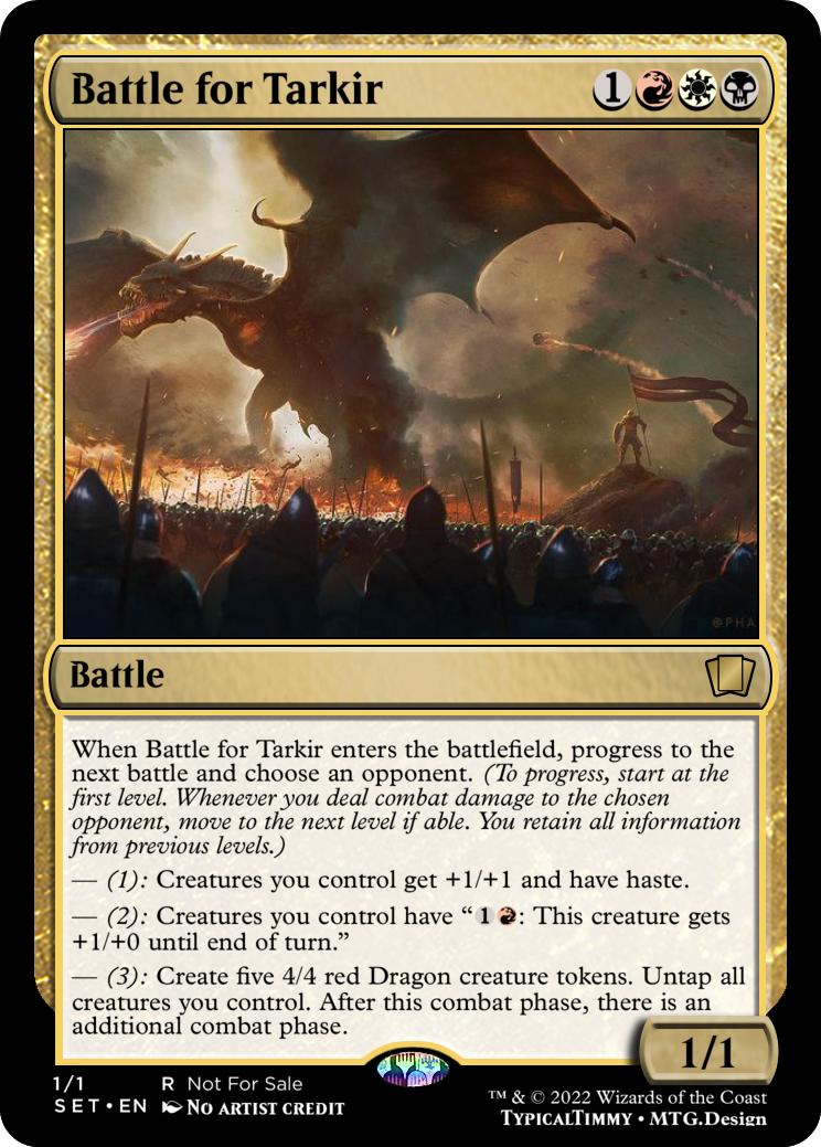 My idea of what a Battle card may look like — MTG Forum